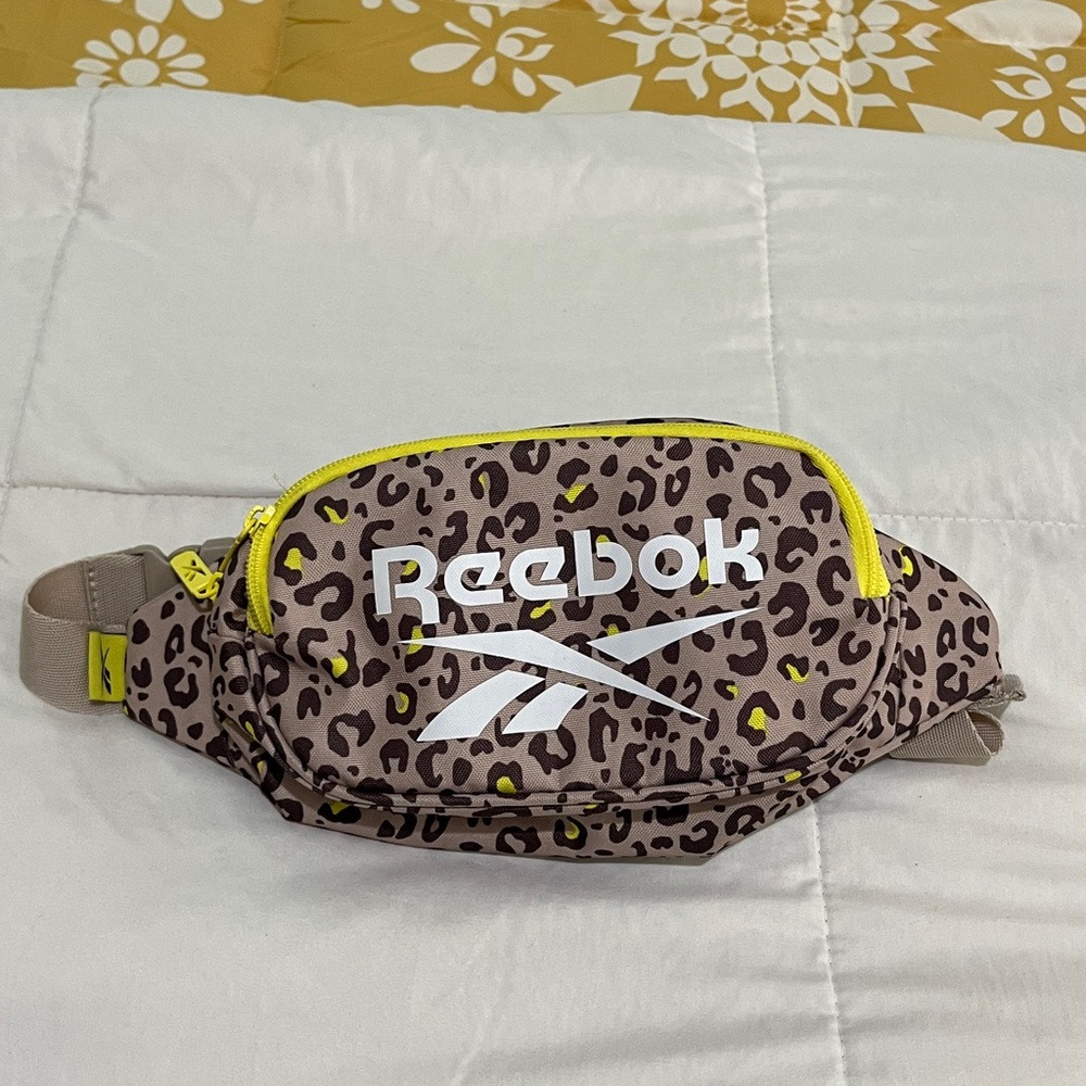 - Reebok Brown Leopard Print Fanny Pack Waist Bag